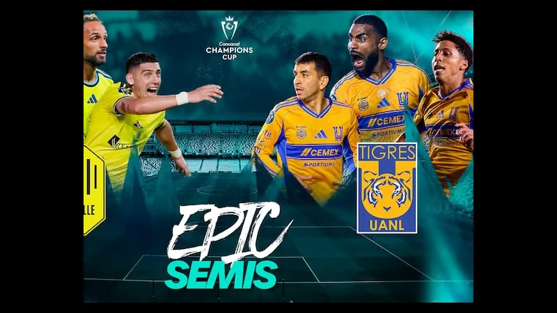 Cầu thủ Nashville và Tigres UANL đấu kịch tính trên sân cỏ Cầu thủ Nashville và Tigres UANL đấu kịch tính trên sân cỏ